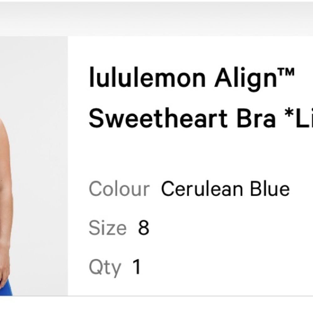 Lululemon Align sweetheart Sports Bra - Picture 2 of 3